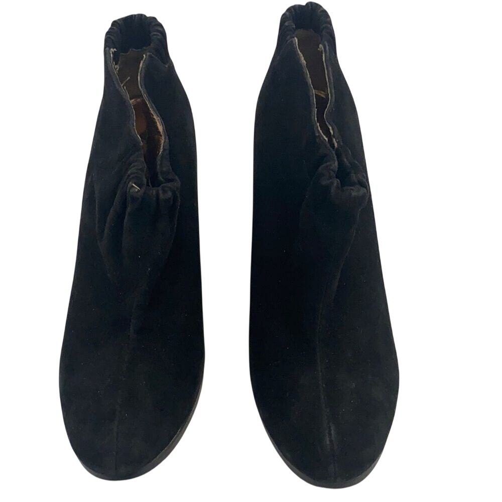 Sam Edelman Bootie Women's 6.5 Simone Black Suede Leather 3" heel‎